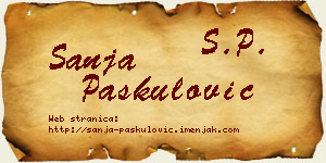 Sanja Paskulović vizit kartica